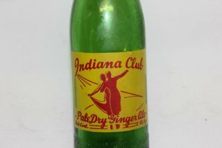 Indiana Club Ginger Ale Soda Bottle,  Jeffersonville,  Indiana 1944 Or 45