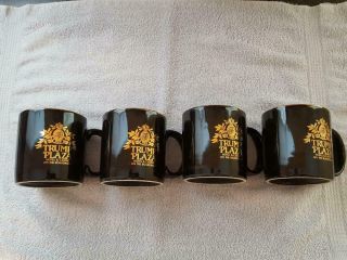 Trump Plaza Boardwalk Casino Hotel Coffee Mugs Cups - Complete Set Of 4