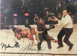Muhammad Ali And Joe Frazier “fight Of The Century” Signed Photo R&r