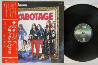 Black Sabbath Sabotage Vertigo Rj - 7043 Japan Obi Vinyl Lp