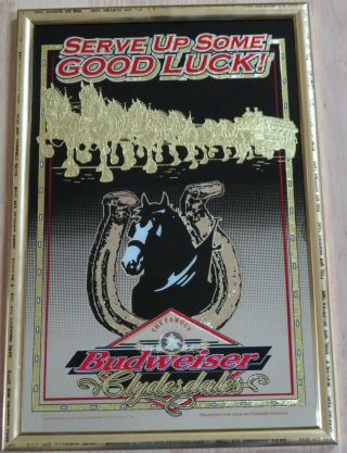 Budweiser Clydesdales Beer Mirror (serve Up Some Good Luck)