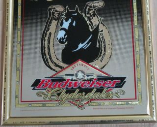 BUDWEISER Clydesdales Beer Mirror (SERVE UP SOME GOOD LUCK) 3