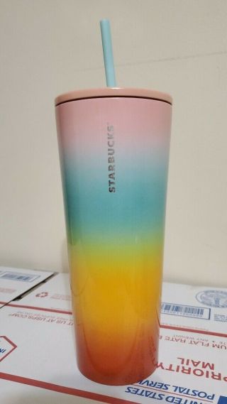 Starbucks Cold Cup Pride Rainbow Stainless Steel Tumbler