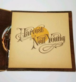 Neil Young Harvest 1972 Us 1st Press Textured Cover With Poster Ms 2032 Ex