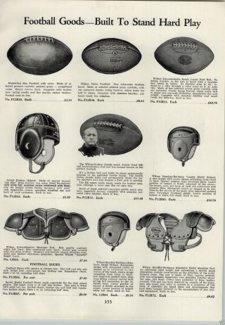 1933 Paper Ad Wilson Handley Bachman Football Gear Knute Rockne Leather Helmet
