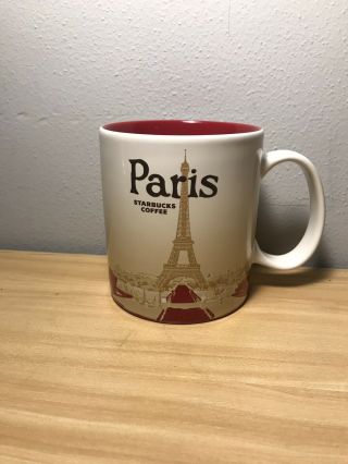 Og Starbucks City Mug 16 Oz Paris Ver.  1 Series 2014 France Discontinued Rare