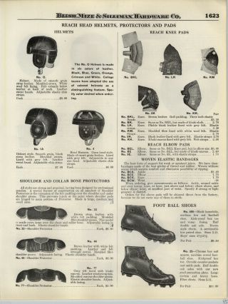 1924 Paper Ad Reach Football Leather Helmets Head Harness Pads Shoes