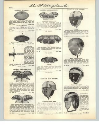 1941 Paper Ad 2 Sided Football Helmets Leather Wing Davey O 