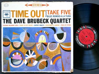 Dave Brubeck Quartet Time Out Lp Columbia Cs 8192 Us 1960 6 - Eye Jazz Take Five