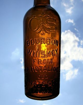 Ops Bourbon Western Whiskey Bottle A.  P.  Hotaling 