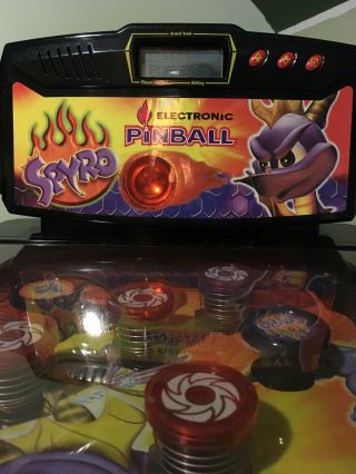Spyro Electronic Pinball Machine Table Top (partially,  As - Is) Very Rare