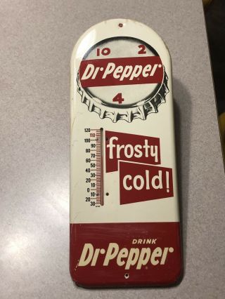 Vintage Dr Pepper 10 2 4 Bottle Cap Thermometer