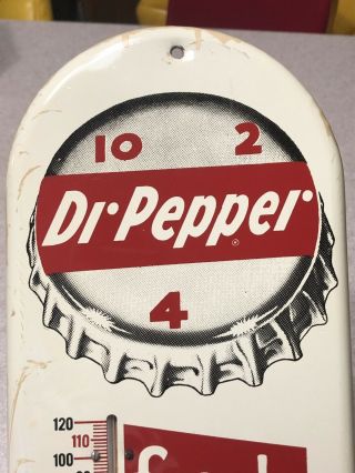 Vintage Dr Pepper 10 2 4 Bottle Cap Thermometer 4