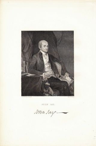 JOHN JAY First Chief Justice ofthe Supreme Court.  Letter re leaving Paris for NY 4