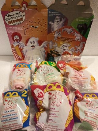 Complete Set Of 6 Vintage 1996 Mcdonalds Halloween Potato Head Figures