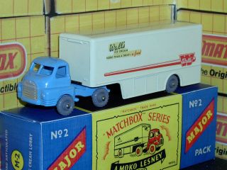 Matchbox Lesney Bedford Walls Ice Cream Lorry M - 2 - A2 Gpw Major Vnm Crafted Box