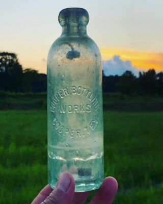 Rare Cooper Bottling - Cooper,  Texas Bottle Hutchinson Hutch Soda Blob Top