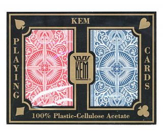 Kem " Arrow " Red & Blue Plastic Playing Cards Bridge Size Regular Index