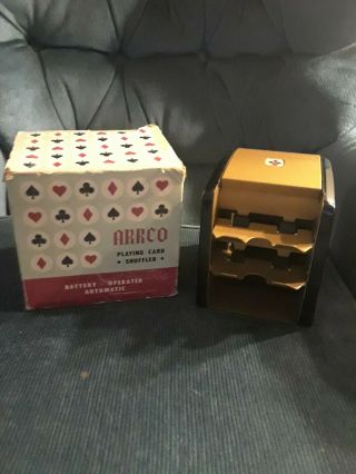 Vintage Arrco Playing Card Shuffler No.  750 Battery Operated Nib