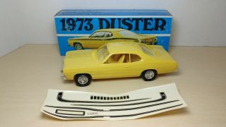 1973 Mpc Plymouth Duster 2drht Promo Car - Yellow Lemon Twist - Nm - W/box