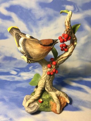 Rare Limited Issue Signed Boehm Waxwing Porcelain Bird Figurine 10197 Guc