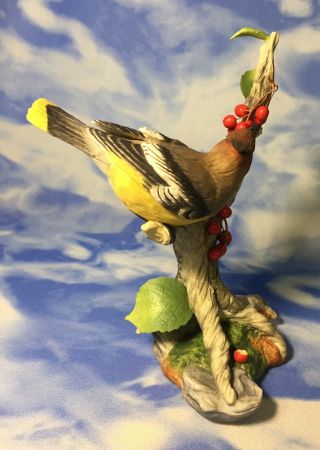 Rare Limited Issue SIGNED Boehm Waxwing Porcelain Bird Figurine 10197 GUC 2
