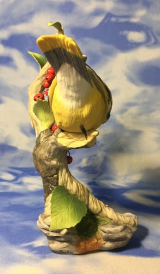 Rare Limited Issue SIGNED Boehm Waxwing Porcelain Bird Figurine 10197 GUC 3