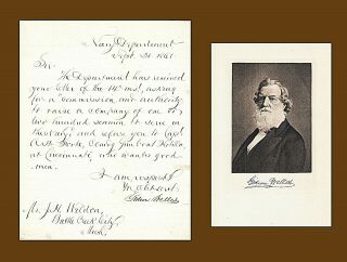 Gideon Welles.  Civil War - Date Letter Signed As Lincoln 