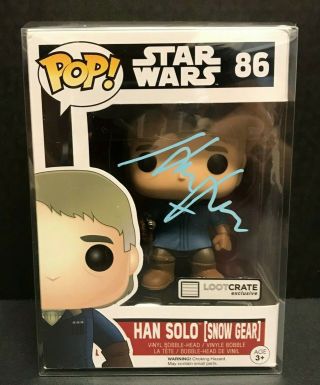 Han Solo Funko Pop Signed By Harrison Ford - Star Wars - Snow Gear Variant
