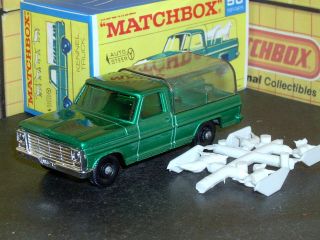 Matchbox Lesney Ford Kennel Truck 50 C3 Silver Grille Dogs Sc4 Vnm Crafted Box