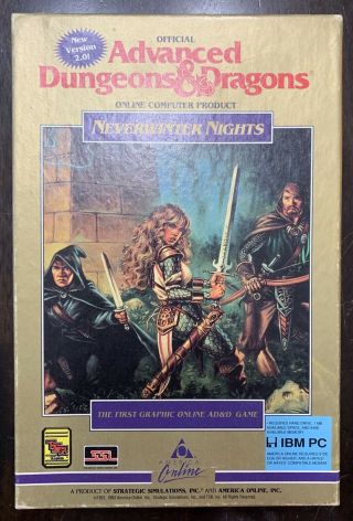 Neverwinter Nights America Online disks & Rule Book & SSI AD&D Version 2 2