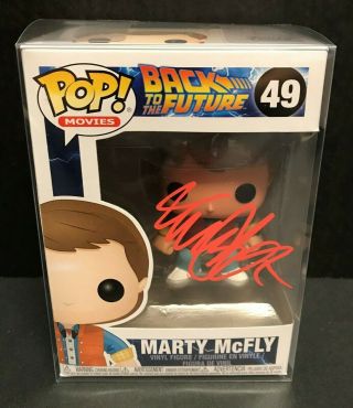 Back To The Future Marty Mcfly Funko Pop Signed By Michael J.  Fox