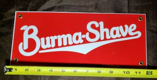 classic BURMA SHAVE 18 GAUGE STEEL porcelain sign 5