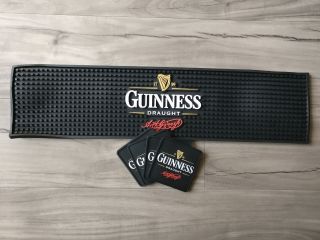 Guinness Pvc Rubber Bar Mat And Coaster Set Runner Barmat Pickup Available
