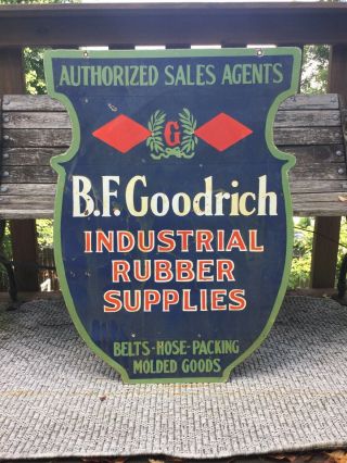 Bf Goodrich Tires Double Sided Porcelain Sign