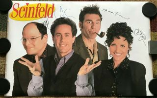 Seinfeld Poster Signed By Jerry Seinfeld,  Michael Richards Jason Alexander,  More