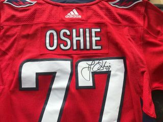 Offical Washington Captials Jersey Autograph Tj Oshie W/ Offical Jersey