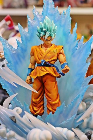 Figure Class Dragon Ball Saiyan Blue SSGSS Son Goku Resin statue FC black 3