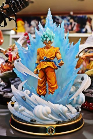 Figure Class Dragon Ball Saiyan Blue SSGSS Son Goku Resin statue FC black 6