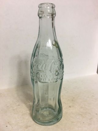 Rare 1915 Pine Bluff Arkansas Coca Cola Bottle Light Blue Aqua Okmulgee Oklahoma