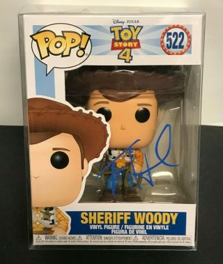 Toy Story 4 Sheriff Woody Funko Pop Signed By Tom Hanks