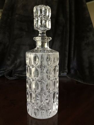 Exquisite Vintage W German Hand Cut Lead Crystal Decanter With Stopper