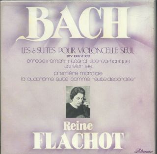 3 Lp Box Reine Flachot / Bach 6 Cello Solo Suites Orig.  Alternance - Violoncelle