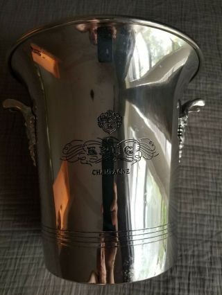 KRUG Champagne Vintage Silver Plated Ice Bucket Cooler 3