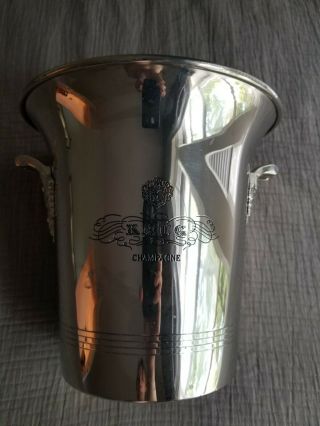 KRUG Champagne Vintage Silver Plated Ice Bucket Cooler 7