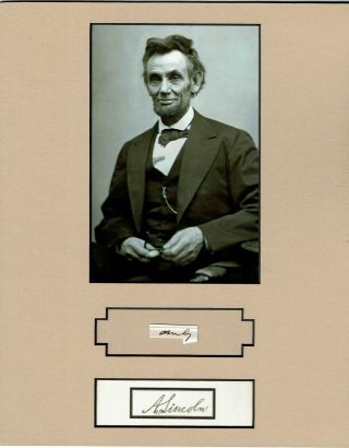 President Abraham Lincoln Handwritten Cut - Authenticated By Psa/dna