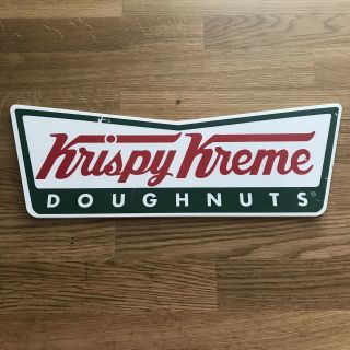 Krispy Kreme Doughnuts Plastic Collectible Logo Advertising Sign