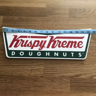 Krispy Kreme Doughnuts Plastic Collectible Logo Advertising Sign 3
