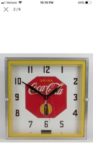 Rare Early Coke Neon Clock Circa 1940s 2