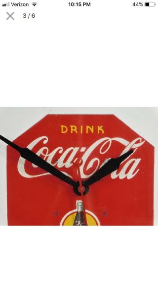 Rare Early Coke Neon Clock Circa 1940s 3